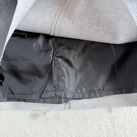 Forever 21 Mini Skirt Womens Medium Black Faux Leather Raw Hem A Line Punk - Picture 9 of 13